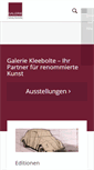 Mobile Screenshot of galerie-kleebolte.de