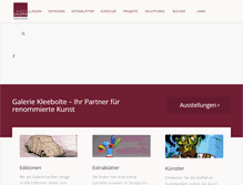 Tablet Screenshot of galerie-kleebolte.de